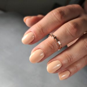 JustNails by Tina - Nagels klant - shorties full color peach