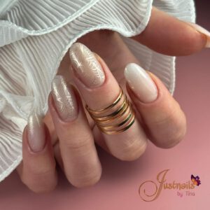 JustNails by Tina - eigen nagel - gel met stempel