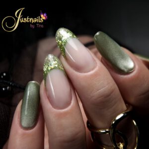 JustNails by Tina - Groene french inlay